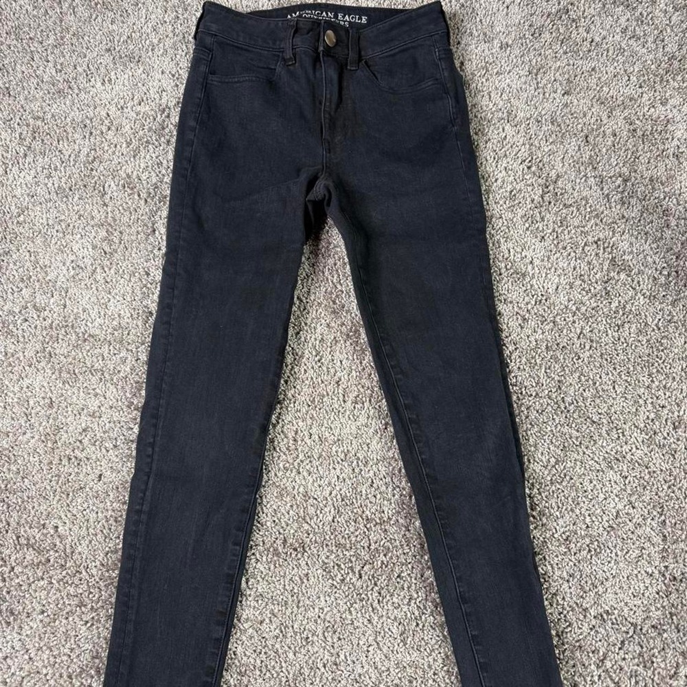 America Eagle Black Skinny Jeans 2 shirt